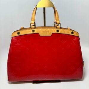 Louis Vuitton Brea MM Rose Indian Red Vernis Leather Bag/Shoulder Bag